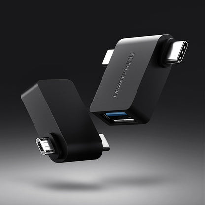 OTG microUSB / USB-C - USB-A UGREEN U30453, Black