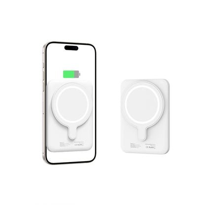 External Wireless Battery Tech-Protect PB10 LifeMag, 5000mAh, 15W, PD + FQI, 1 x QI - 1 x USB-C, White