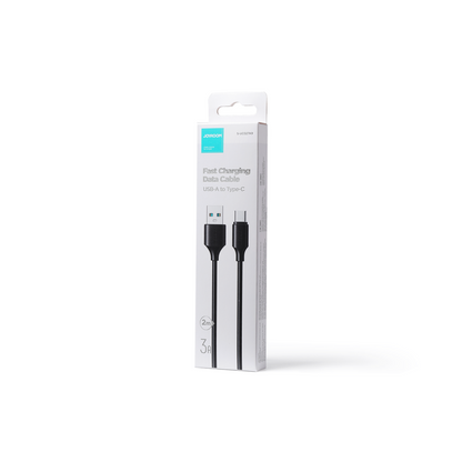 Cabo de carregamento e transmissão de dados USB-A - USB-C Joyroom S-UC027A9, 18W, 2m, preto 