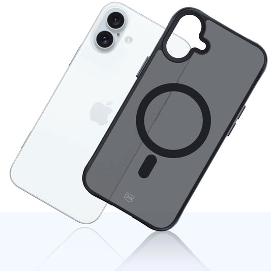 MagSafe Case for Apple iPhone 16 Plus, 3MK, Smoke MagCase, Black 
