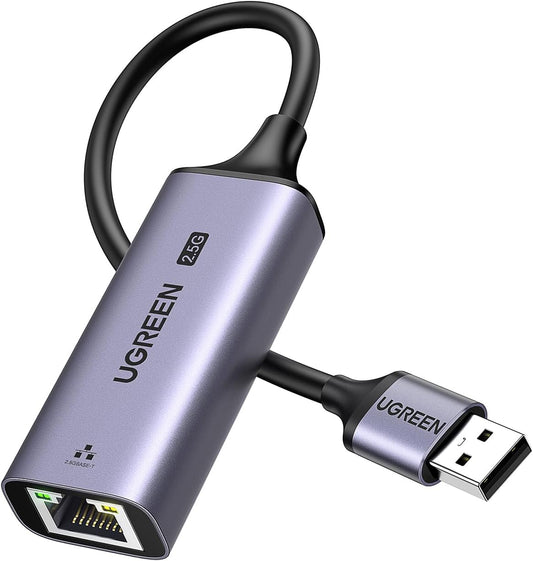 Placa de Rede UGREEN CM648, RJ45, USB, Cinza